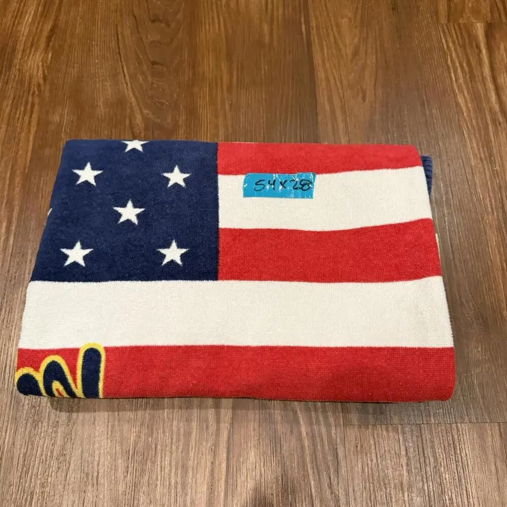 Vintage 2002 RARE Scooby‎ Doo USA American Flag Beach Towel Size Unisex 54x28